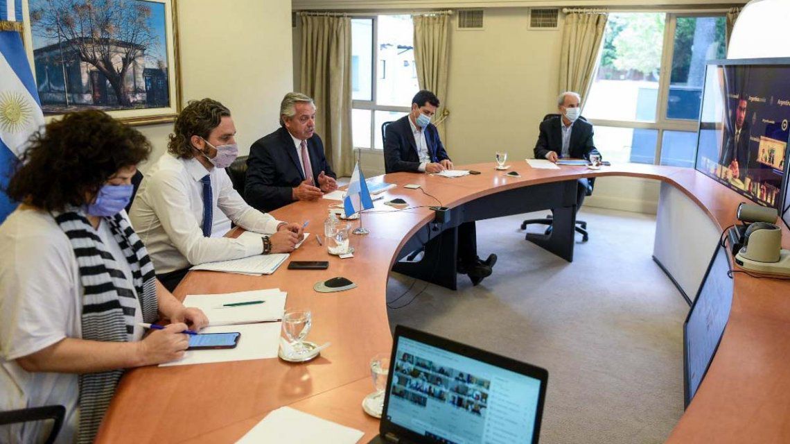 Reunión entre Alberto Fernández y los gobernadores para analizar las posibles restricciones