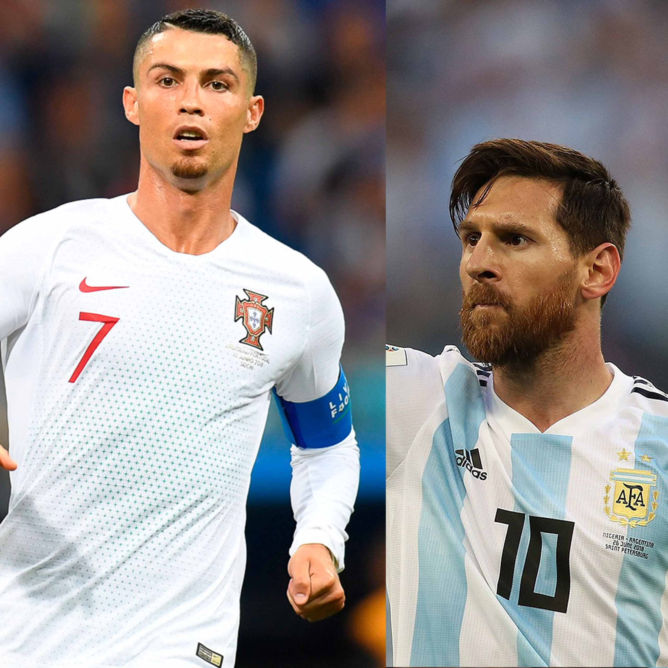 Messi y Cristiano en sus selecciones