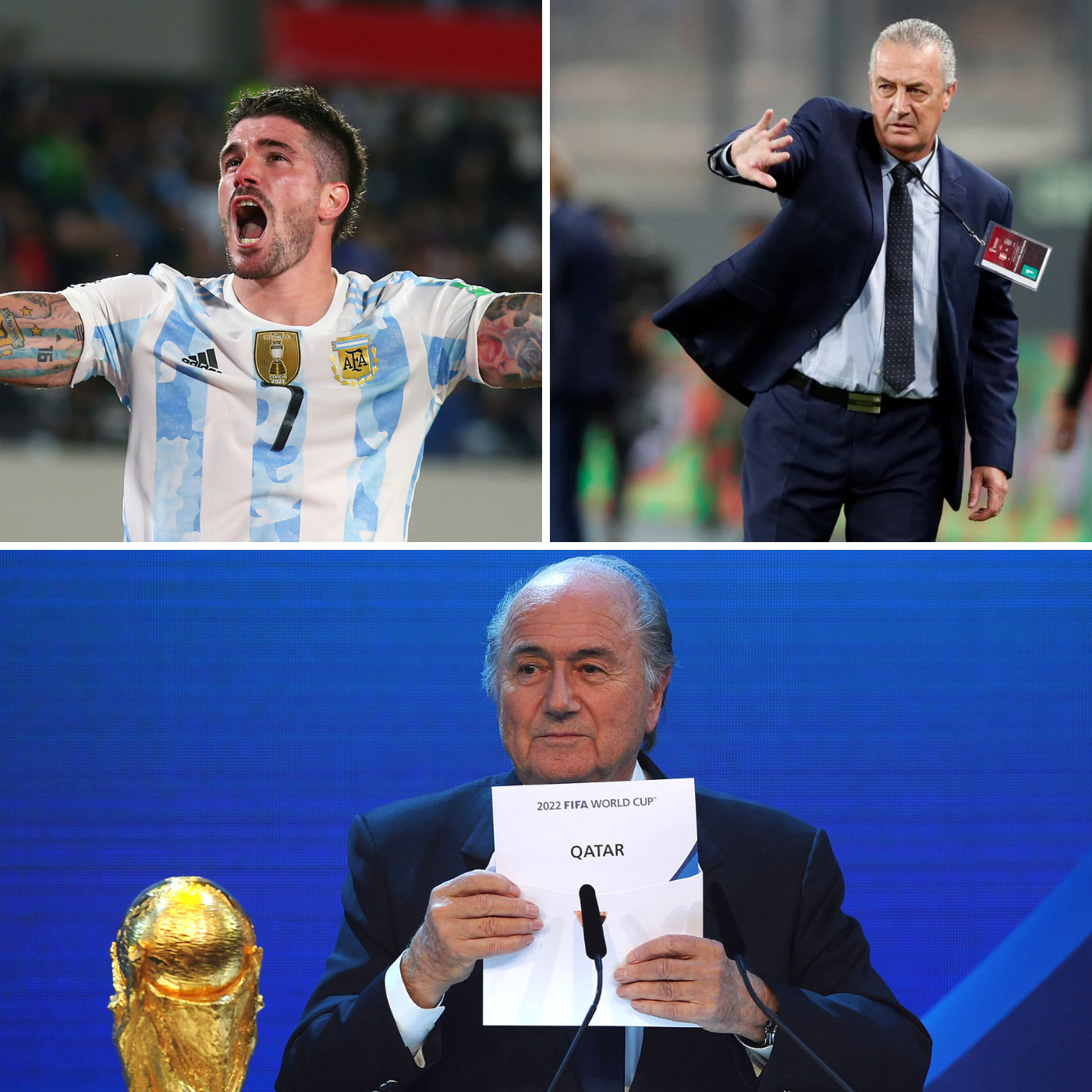 De Paul, Alfaro y el sobre que anunció al país del Mundial